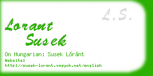 lorant susek business card